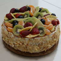Taart met vers fruit